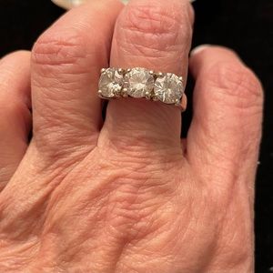 Sterling Silver CZ Wedding Band